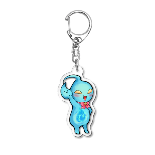 人魂おばけのたまたま Acrylic Key Chain