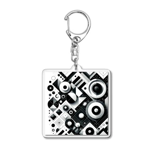 抽象的で洗練された幾何学 Acrylic Key Chain