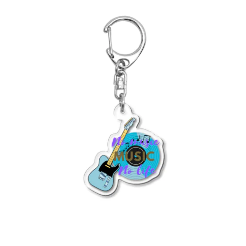 No music No life  Acrylic Key Chain