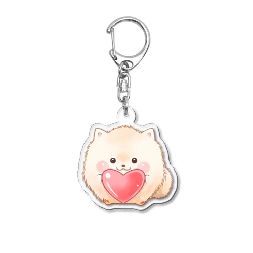 モコちゃん（ハート） Acrylic Key Chain