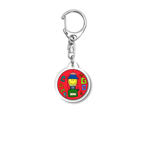 Go CAMP Red Acrylic Key Chain