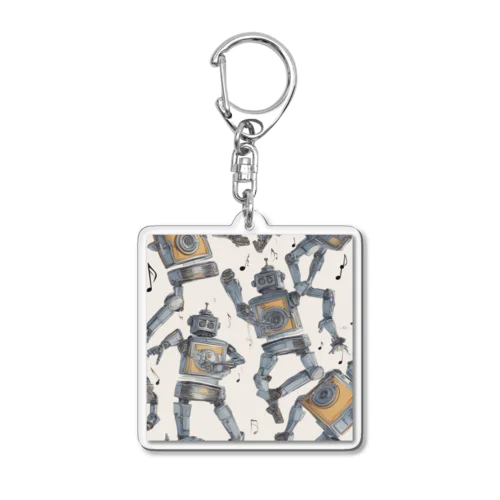 dancing robots Acrylic Key Chain