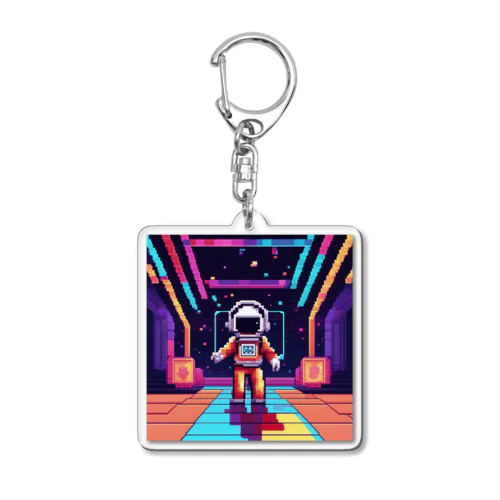 宇宙船の中のダンスフロア Acrylic Key Chain