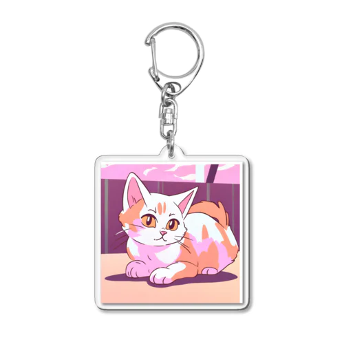 おすましにゃんこ Acrylic Key Chain