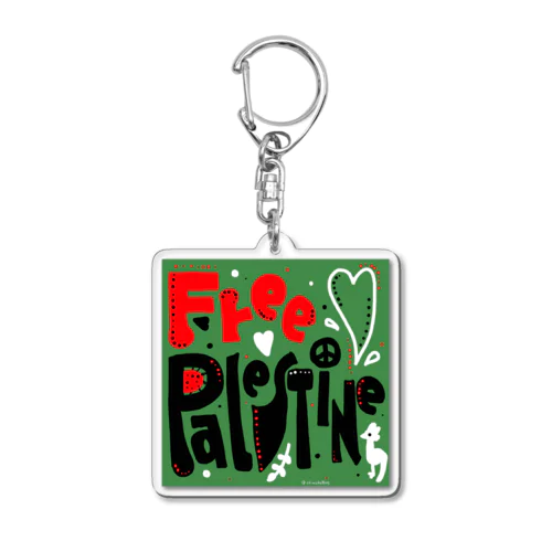 FREE PALESTINE  Acrylic Key Chain