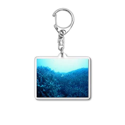 青い珊瑚礁 Acrylic Key Chain