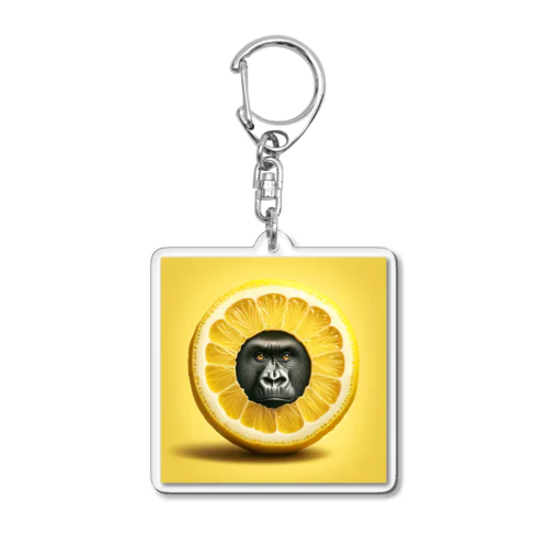 The Mighty Gorilla Lemon  Acrylic Key Chain