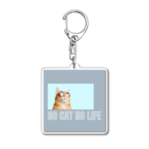 サングラス猫 Acrylic Key Chain