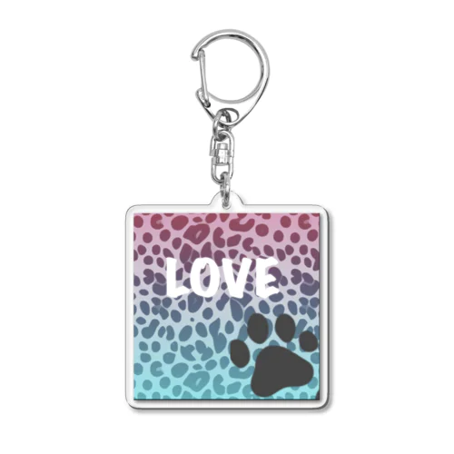 豹柄LOVE🐾シリーズ Acrylic Key Chain