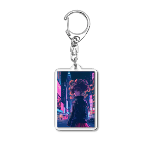 サイバーガール Acrylic Key Chain