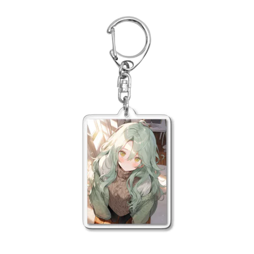 緑髪 少女 Acrylic Key Chain