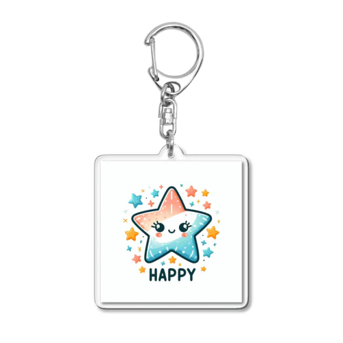 めずらしいスターデザイン Acrylic Key Chain