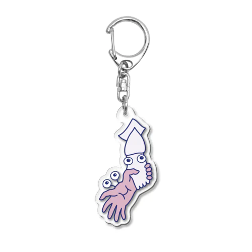 イカ-カニの握手 (キャラのみ) Acrylic Key Chain