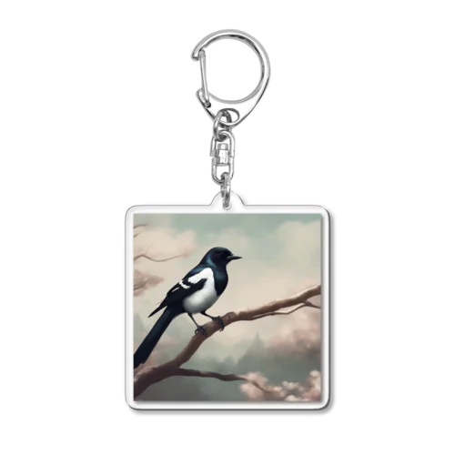 カササギ Acrylic Key Chain