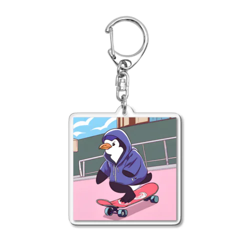 スケーターペンギン君 Acrylic Key Chain