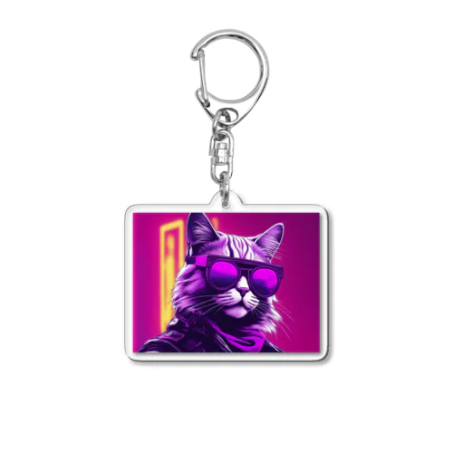 ハードボイルドねこ Acrylic Key Chain