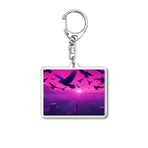 都会の鳩 Acrylic Key Chain