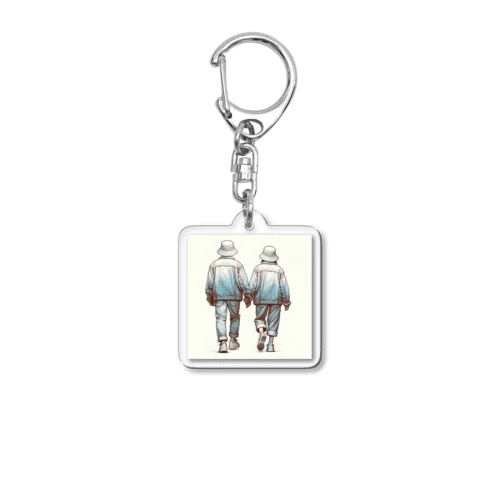 2人の休日デート Acrylic Key Chain