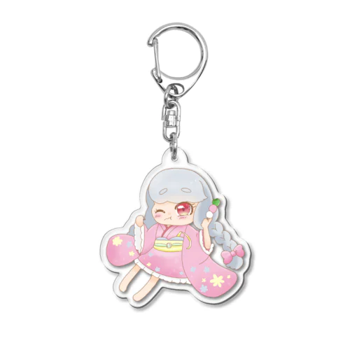 ひな祭り楽しむフェイル Acrylic Key Chain