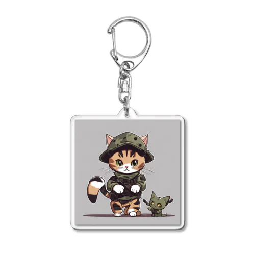 戦闘ネコ Acrylic Key Chain