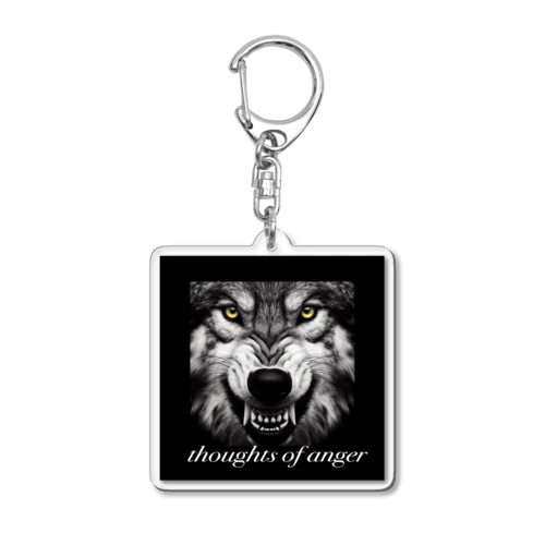 怒りが囁く、かっこいい狼🐺 Acrylic Key Chain