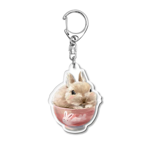 Pets for You作品〜お茶わんうみ（赤ちゃんVer.） Acrylic Key Chain