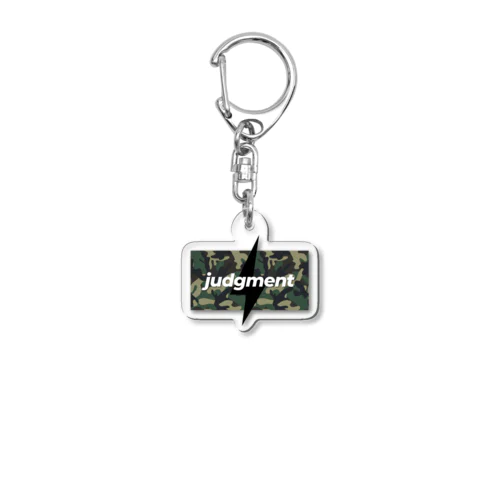 【judgment produce】judgment迷彩（緑） Acrylic Key Chain