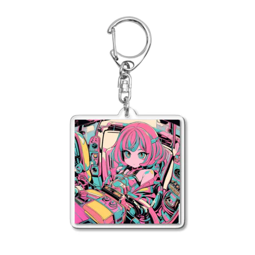 コックピット♪操縦席ガール♪ Acrylic Key Chain