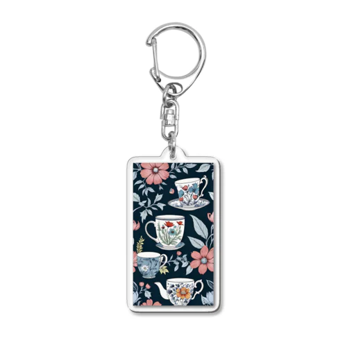 花の詩カップ(The Flower Poetry Cup) Acrylic Key Chain