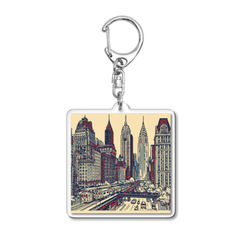  urban landscape Acrylic Key Chain