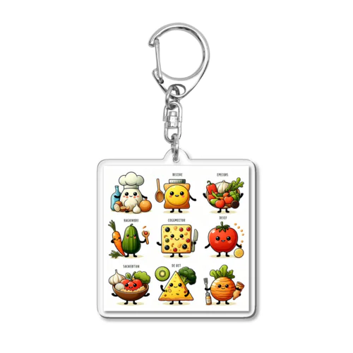 食材妖精 Acrylic Key Chain