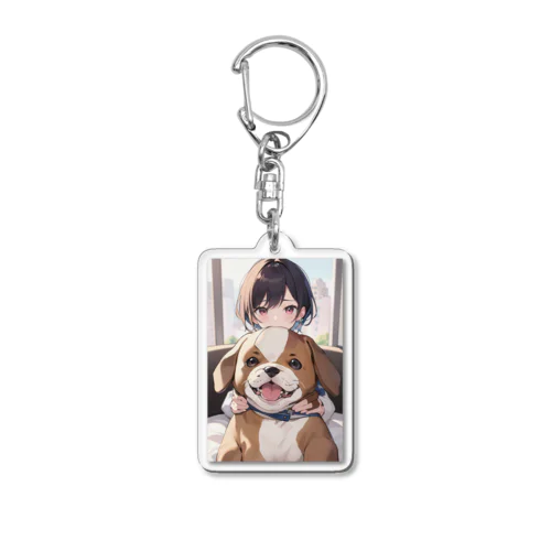 ぬいぐるみと女の子 Acrylic Key Chain