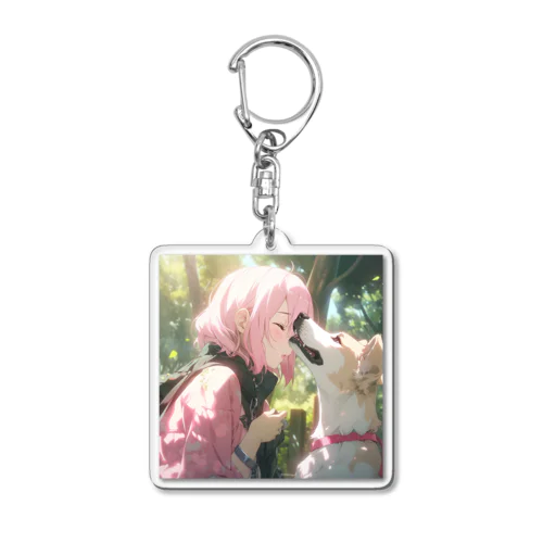 犬との素敵な週末 Acrylic Key Chain