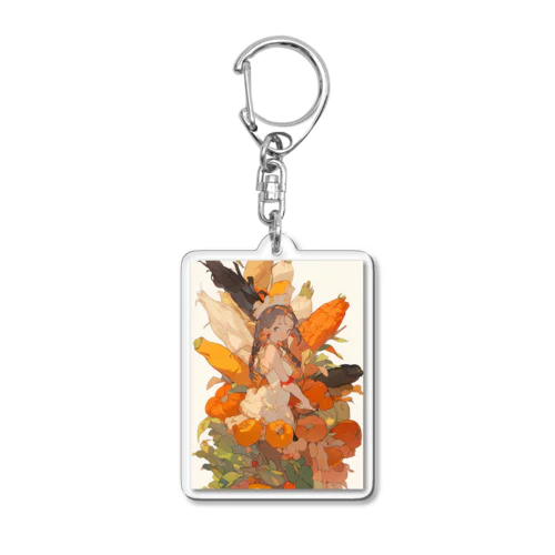 野菜娘　なでしこ1478 Acrylic Key Chain