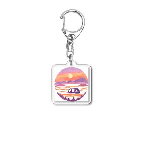 夕暮れキャンプ Acrylic Key Chain