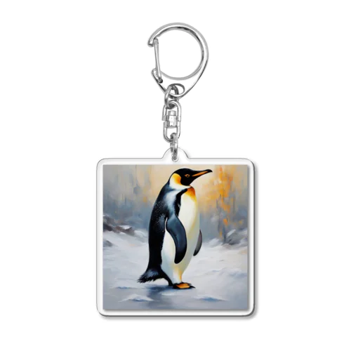 困難に立ち向かう勇敢なペンギン Acrylic Key Chain