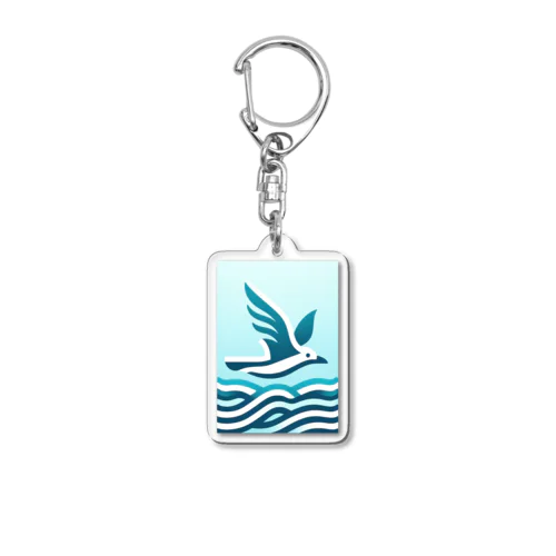 海とカモメ Acrylic Key Chain