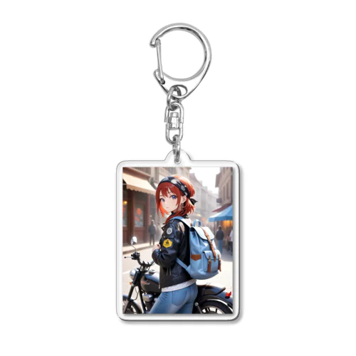 バイク女子そら Acrylic Key Chain