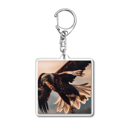 空を飛ぶ鷲 Acrylic Key Chain