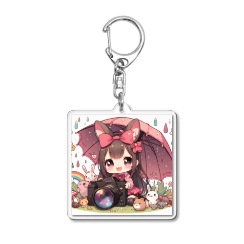 カメラと傘とうさ耳少女とシリーズ Acrylic Key Chain