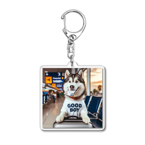 搭乗口を目指すGOOD BOY Acrylic Key Chain