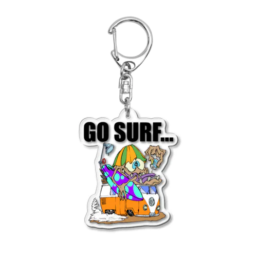 GO SURF Acrylic Key Chain