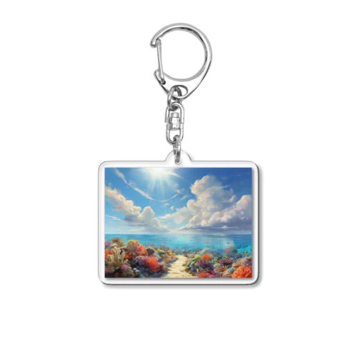 古（いにしえ）に、太陽の下に海洋と海草がありけり Acrylic Key Chain