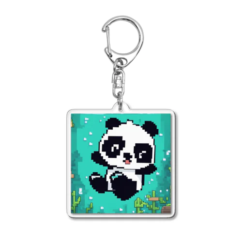 水中パンダ Acrylic Key Chain