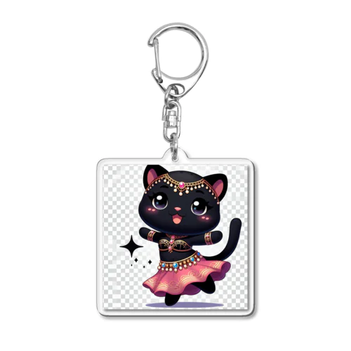 黒猫ベリーダンス Acrylic Key Chain