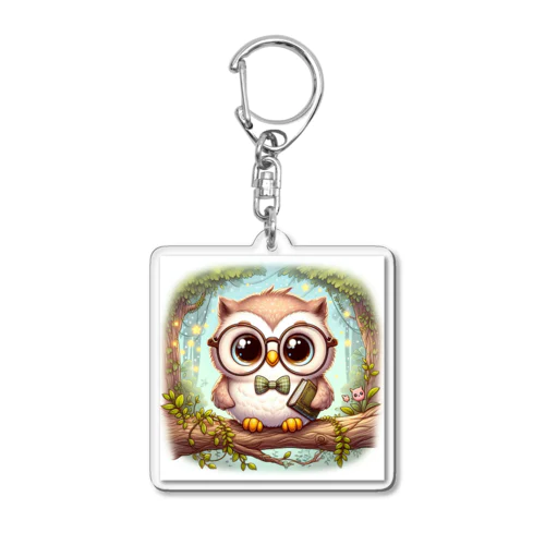 フクロウちゃんはまるで癒しの天使 Acrylic Key Chain