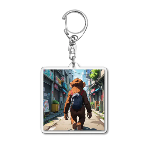 旅するサル Acrylic Key Chain