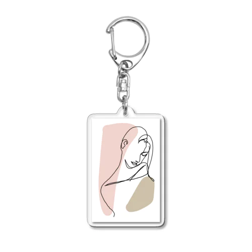 woman Acrylic Key Chain