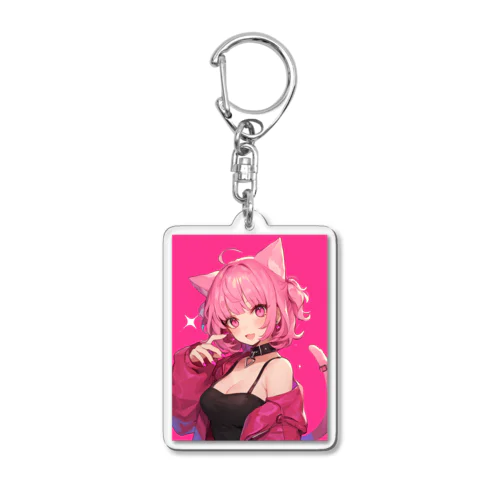 ピンクのチャーム Marsa 106 Acrylic Key Chain