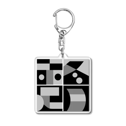 冬月赤足（モノクロ版） Acrylic Key Chain